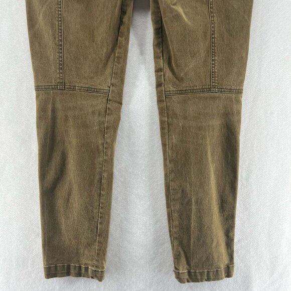 ALC Jeans Womens Size 6 Low Rise Skinny Ankle Stretch Cotton Khaki Olive Green - Picture 6 of 11